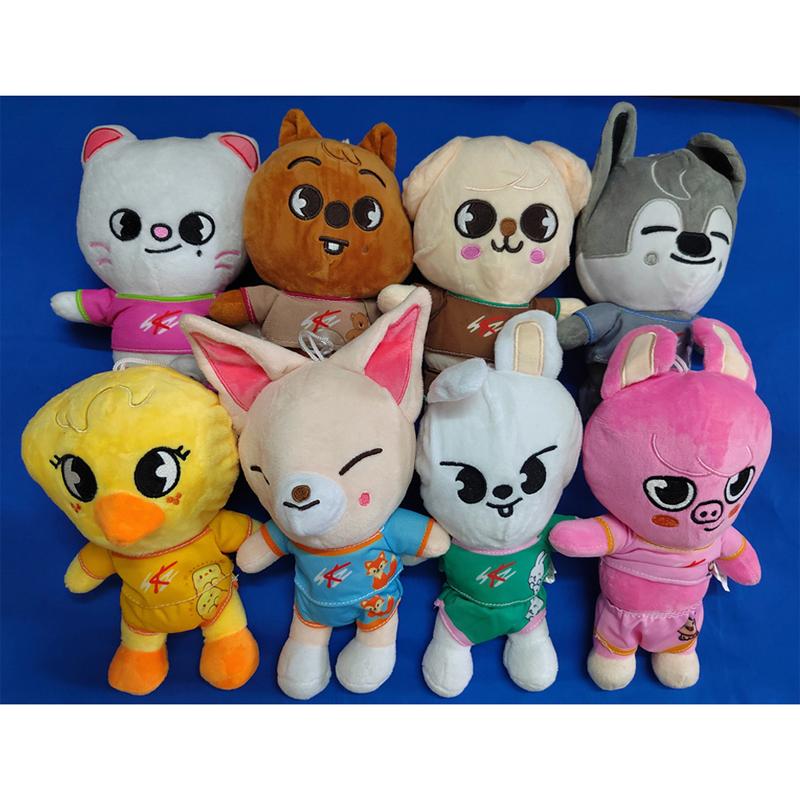 Plush Toys Stray Kids Cartoon Stuffed Animal Plushies Doll Kawaii Companion for Adult Fans Leeknow Hyunjin Gift