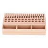 98 Holes Leather Tool Holder Beech Wood Leathercraft Rack Punch Diamond Chisel Storage Organizer with 3 Slots