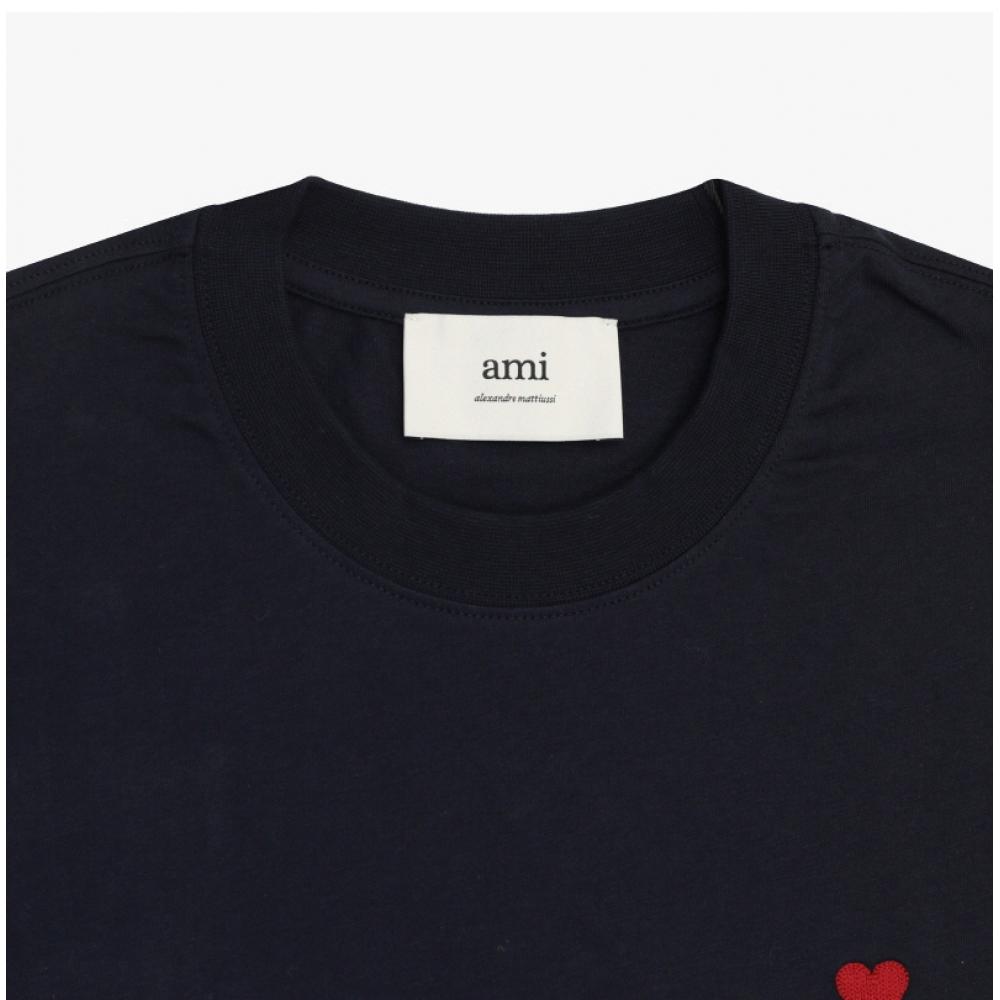 Ami Bfuts035 724 430 Ami De Coeur Kleines Herz Logo Öffentliches Kurzarm-T-Shirt