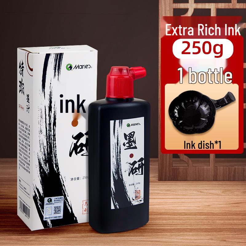 2700g Super Concentrated Calligraphy Ink Set, Large Bottle with Brush Pen for Beginners, Suitable for Construction Site Use and Chinese Painting.