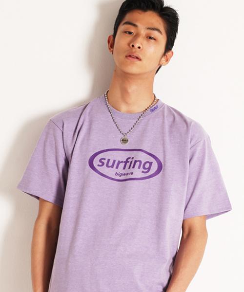 Футболка с коротким рукавом Уважай серфинг (фиолетовый) Purple/L