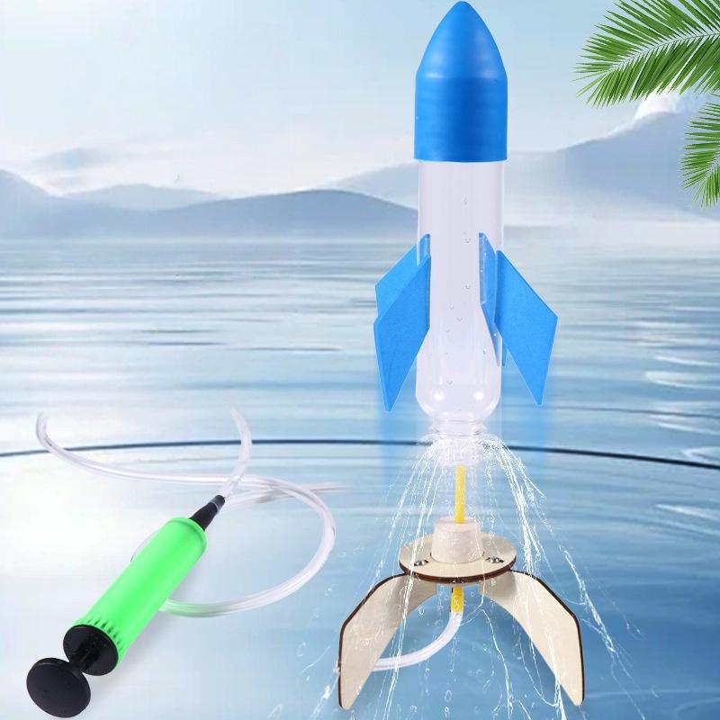 1 Set Wasserspritzrakete Outdoor Wasserspielzeug DIY Raketen Sprinkler Spielzeug für Geschenk DIY Wissenschaftsexperimentierkasten & Bildungsmodell