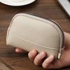 Retro Mini Short Wallet Zipper Solid Color Storage Bag Card Case Women