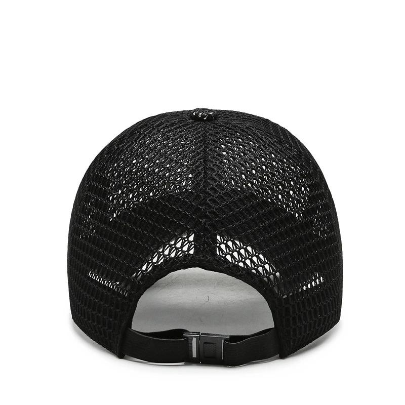  Men's Mesh Baseball Cap Breathable Summer Caps Dad Hat Outdoor Fishing Hats Bone Gorras Snapback Trucker Cap