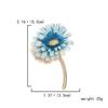 Rinhoo Elegant Daisy Flower Brooches For Women Fashion Sunflower Leaves Enamel Pins Floral Bouquet Badge Wedding Party Jewelry