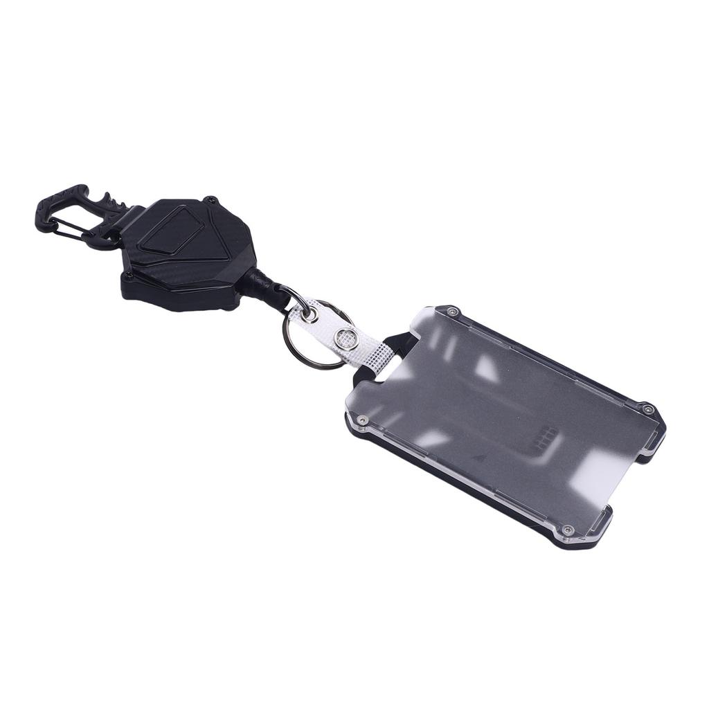 2 STÜCK Einziehbarer Ausweishalter Flaschenöffner Schlüsselanhänger PC Ausweishalter mit Edelstahlkordel