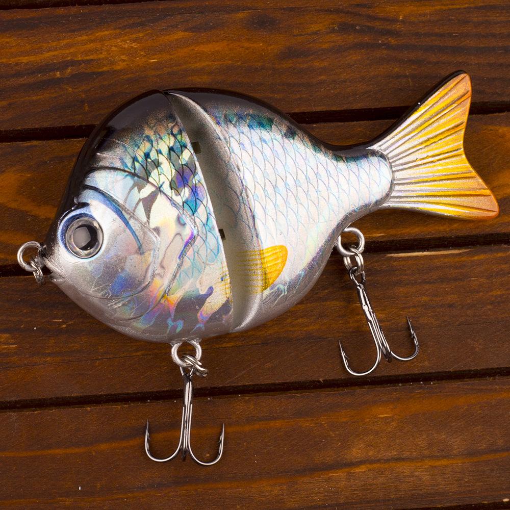 9cm 34.5g Sinking Multi-Joint Sunfish Lure, Realistic Swimbait for Bass Fishing