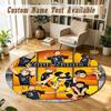 Round Rug Custom NameHaikyuu Pattern Non Slip Carpet Home Floor Decor