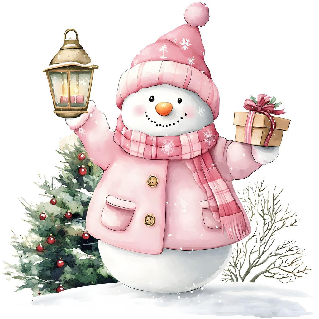 Christmas Cartoon Cute Snowman Christmas Tree Festival Party Window Decoration Wall Stickers