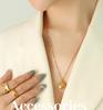 Elegant French Summer Titanium Steel Planet Necklace - Gold Plated Clavicle Chain