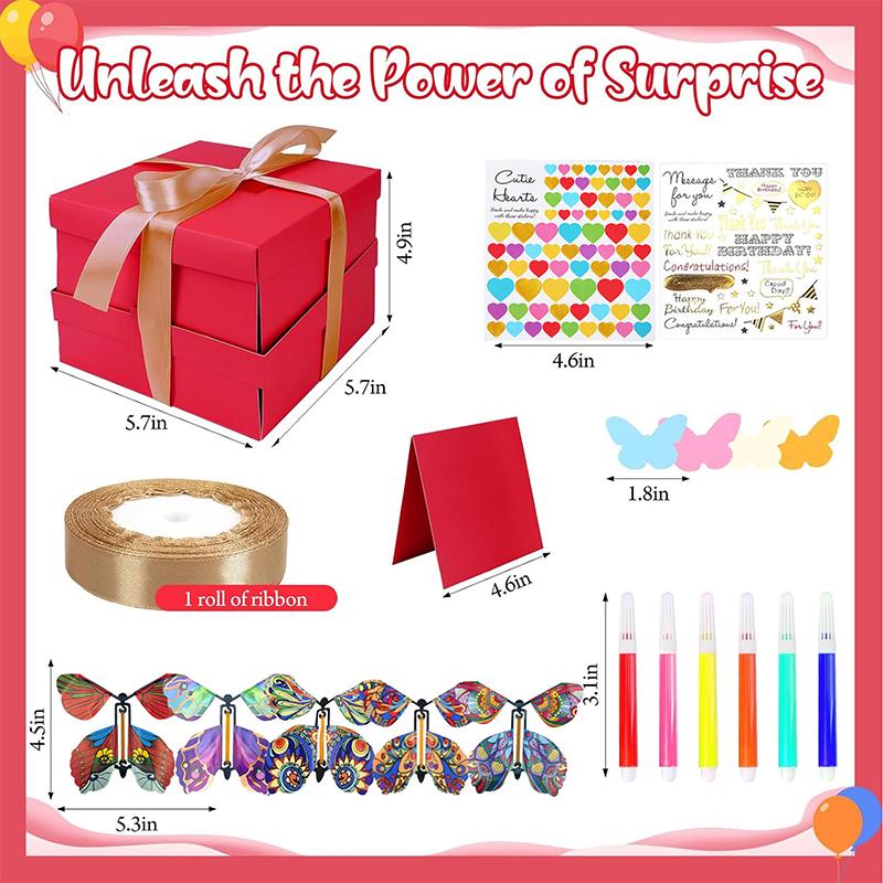 Flying Butterfly Surprise Box Exploding Gifts Box With Butterflies Butterfly Surprise, Diy Pop Up For Birthday Mothers Day