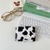 Women New Fashion Wallet  Leather Cartoon Cow Cattle Short Ladies Multi-card Slot Coin Purses  Cute Triple Fold Wallet
