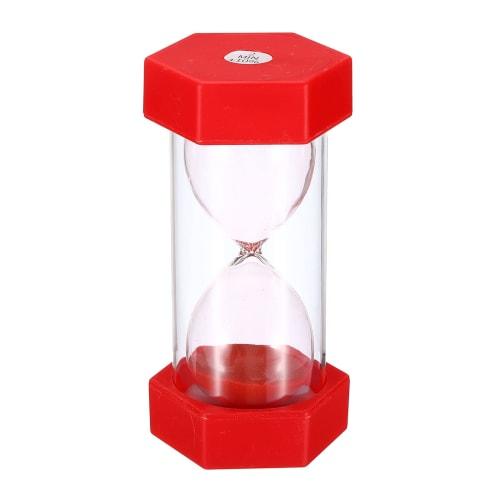 

PATIKIL 2-Minute Hourglass, Hexagonal Small Hourglass with Resin Cover, Countdown Hourglass for Games, Kitchen, Party Favors, DIY Decorations (Red)