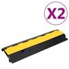 VidaXL 2-Channel Cable Protection Ramps 2 Pcs 100 Cm Rubber 150968