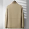 Spring Baseball Collar Jacket Solid Color Middle-aged and Young Business Men Casual Collar Zipper Jacket Executive Jacket