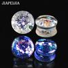 A Pair of 6-50mm Twinkle Round Ear Tunnel Plugs Gauges, Acrylic Body Piercing Jewelry