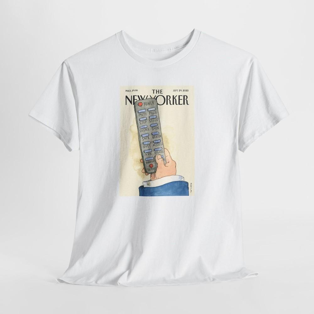 

Political Satire Tshirt Tops Tee, Trump First Amendment TV Remote Control Unisex Tshirt Tops Tee Shirt, L