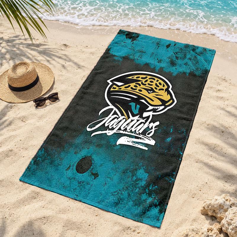 Jacksonville Jaguars Beach Towel Quick Dry Sand Free Lightweight Beach Towels for Travel Swimming Camping