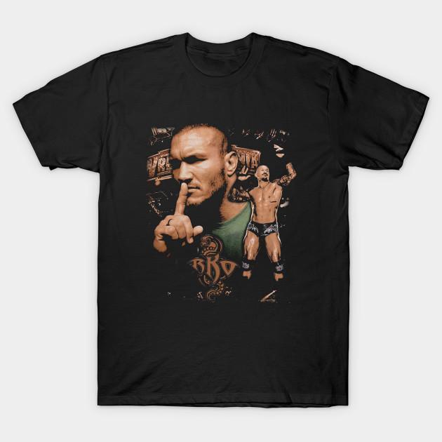 Men Black Print T-shirt Randy Orton Rko No-Cut Transfer Paper Print Cotton Tshirt L чёрный