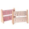 2 Lagen Houten Schuine Vorm Sieraden Display Ketting Hanger Organizer Stand Houder Rek Vitrine Dienblad