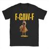 Funny F-Caw-F Spooky Chicken Meme Cotton T Shirt For Summer Y2K Casual T-Shirts O Neck Hipster Tees Oversized Design Tops