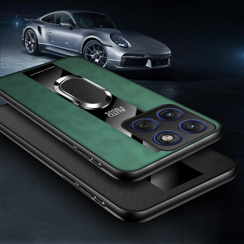 For Moto X70 Air Edge 70 Case Business Magnetic Ring Holder Shockproof sheepskin Leather Soft Silicone Fashion for Motorola Edge 70 X70 Air Back Cover