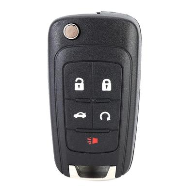 Jeffergarden Black Flip Key Fob Case Shell Cover for Chevrolet Camaro 2010-2013 Convenient 5 Buttons Car Key Shell Case