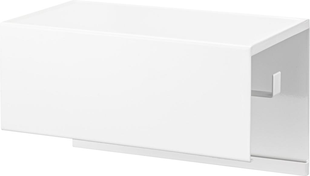 Yamazaki Magnetic Kitchen Paper Holder with X D17 X Large Hook Kitchen 4098 Tray, White, Approx. W30.2 H17.5cm, Tower, Size, Included, Accessories,