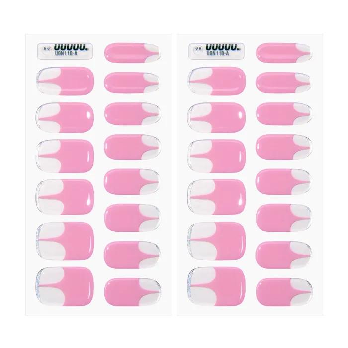 Space pink gel nail