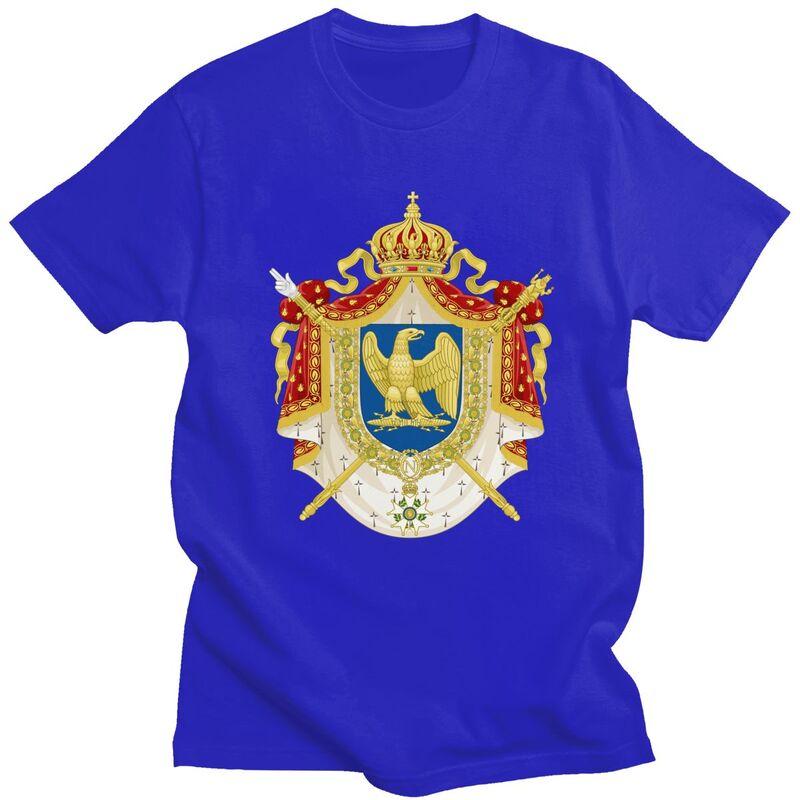 Custom Fashion Coat Of Arms Of French Empire T Shirt Men Tshirt Streetwear Tee Tops Pure Cotton Slim Fit Tshirt Gift