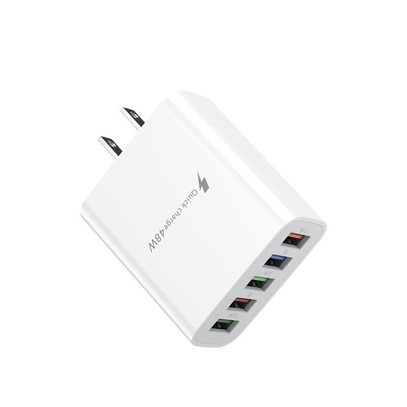 Universal Fast Charger: Multi-Port USB Adapter (5V/3A) with Europe/US/UK Compatibility