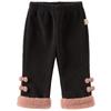 DAVE&BELLA Girls' Chinese Style Fleece-Lined Casual Winter Pants