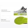 Li Ning Zapatillas de Baloncesto para Niños de Cuero Sintético con Logotipo, Bloque de Color Estampado, Rebote, Resistentes al Desgaste, Caña Baja, Zapatillas de Baloncesto para Niños Gris YKBU068-9