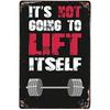Vintage Metal Tin Sign Gym Wall Art 8x12 Inches Fitness Bodybuilding Decor Home Gym Poster