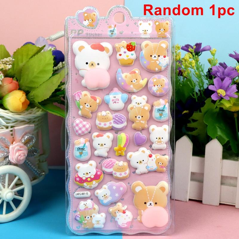 3D Bubble Cartoon Stickers Soft Pinch Pippi Sticker Decompression Diy Phone Case Scrapbook Notebook Cover Decorative Stickers