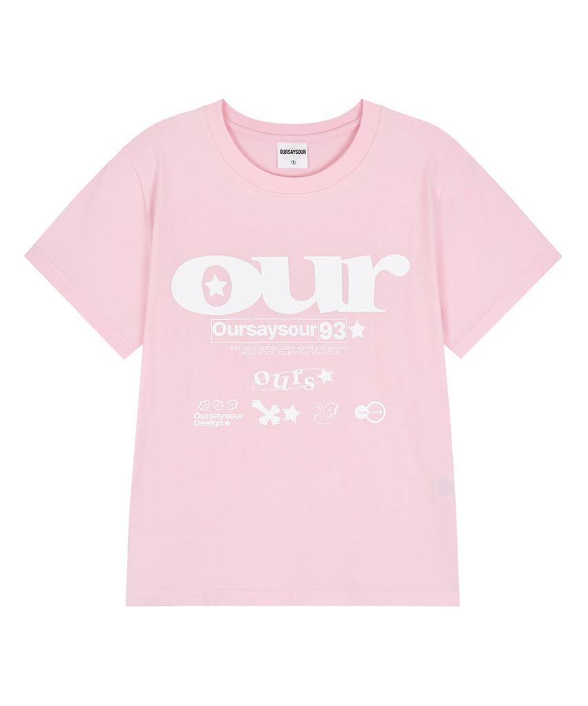 Awoseiawo Our Vintage Logo Short Sleeve Pink