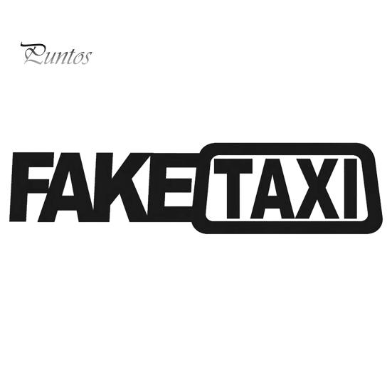Funny Car Sticker FAKE TAXI Drifting Fake Taxi Sign Race Auto Vehicle Decal Decoration
