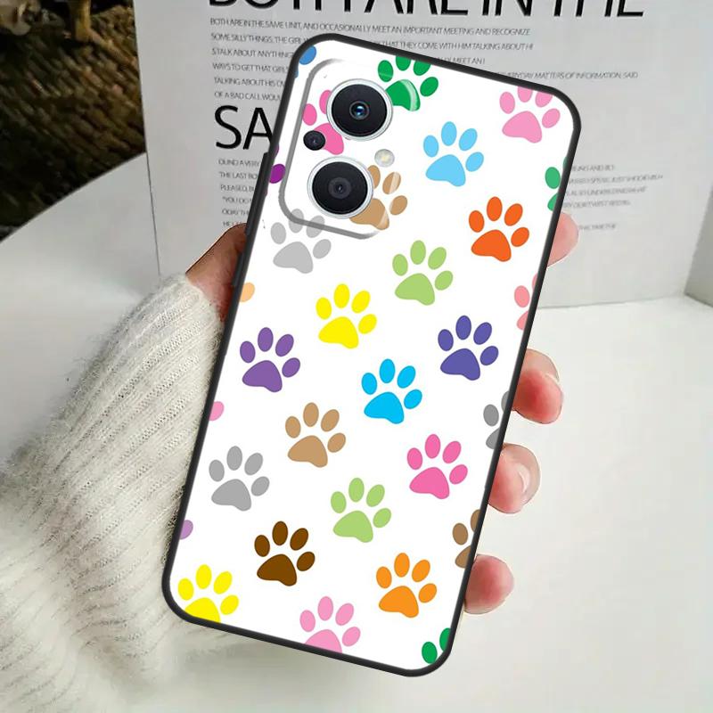 Cat Dog Paws Case For OPPO Reno 8 7 6 5 4 Lite 8T 5Z 4Z 10 11F OPPO Find X5 X6 Pro X2 Neo X3 Lite Cover