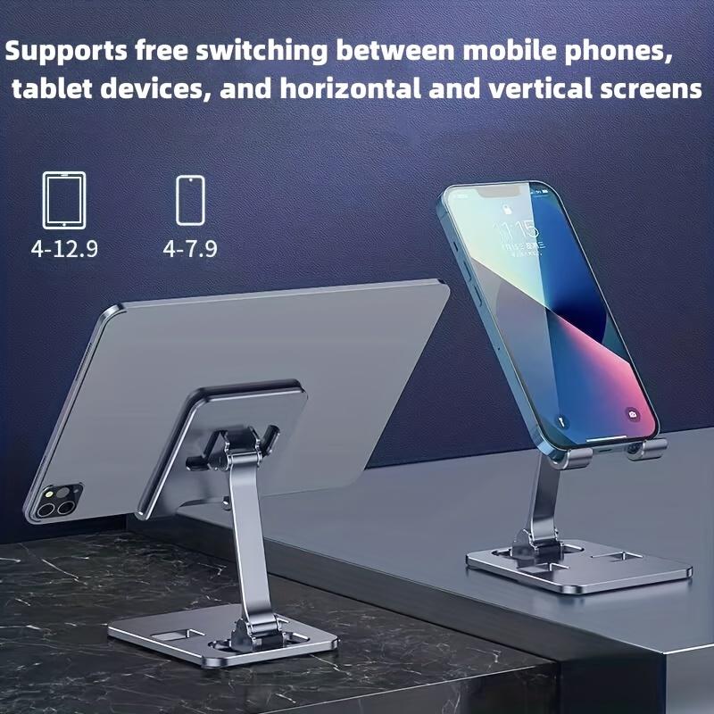 Supporto per telefono cellulare di sollevamento pieghevole interamente in metallo Supporto da tavolo pigro Supporto per tablet per telefono cellulare Supporto universale per cellulare regolabile multi angolo