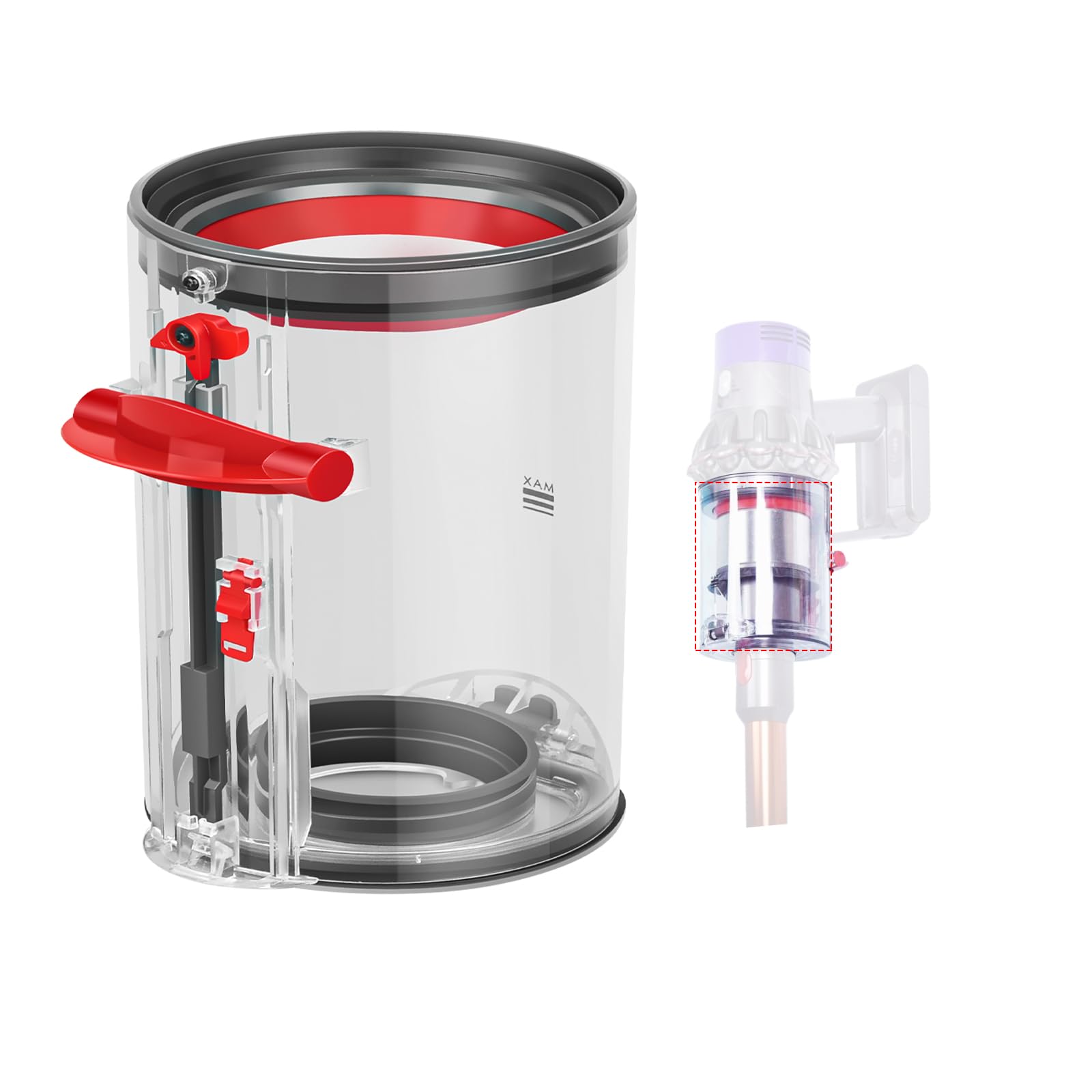 

Yivy Dust Bin for Dyson Small Bin Dust Cup Clear Bin Vacuum Cleaner Parts Compatible Replacement Parts Vacuum Cleaner Canister Replacement Attachment