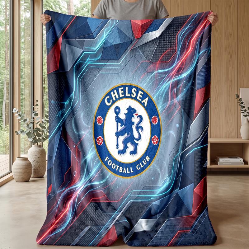 Chelsea FC Theme blanket Soft Flannel Blanket Plush Throw Blanket Cozy Sofa Bed Blanket for Home Decor