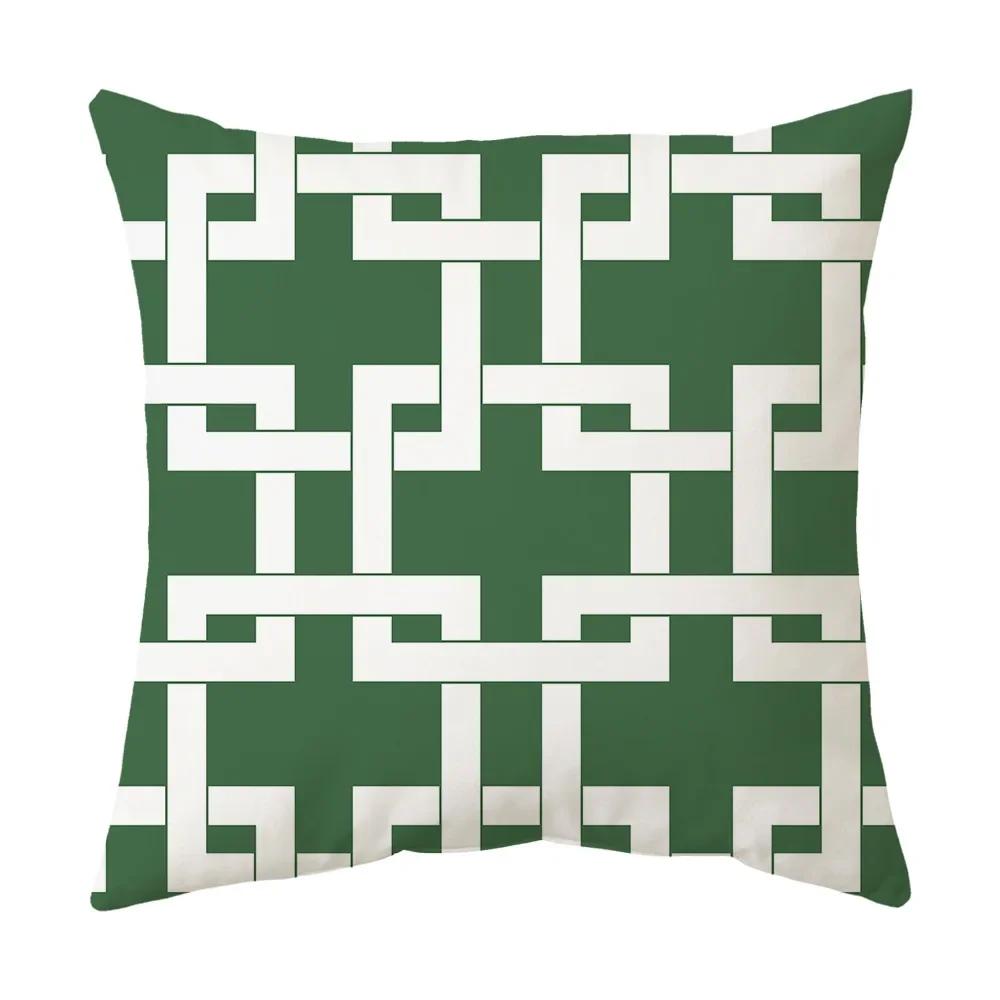 

Геометрическая наволочка с принтом полоски, офисная наволочка на подушку для дивана, современный домашний декор, мягкий плюш 50x50cm слоновая кость