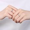 S925 Sterling Silver Adjustable Wedding Rings, Simple INS Style, for Couples