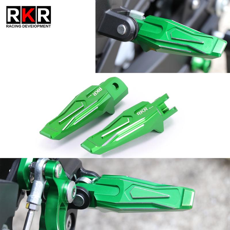1 Pair Motorcycle Front Rear Footrests Footpegs CNC Extender Pedal for KAWASAKI Ninja 400 500 Ninja500 Z400 Z500 ZX25R ZX4RR