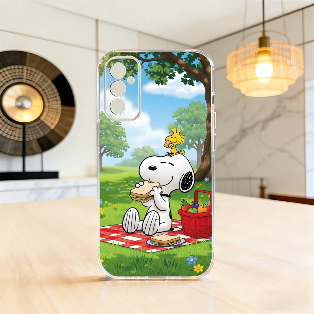 O-l S-noopy-Y Phone Case For SamsungA10,12,20,21S,30,31,40,50,51,52,70,71 Transparent Cover