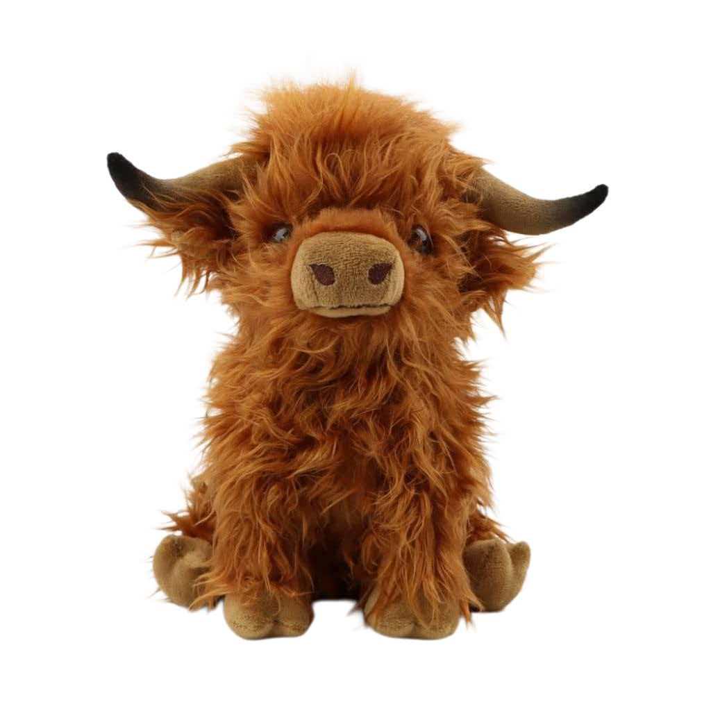 Highland Bull Simulation Plush Toy Bag Doll Hanging Decoration Home Interior Bedroom Decoration Ornament Birthday Festival Gift