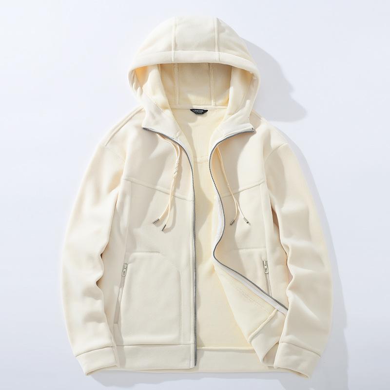 Утолщенная флисовая куртка осень и зима новая флисовая куртка для мужчин и женщин парный стиль флис олли повседневная толстовка с капюшоном плюс флис S 4290₽