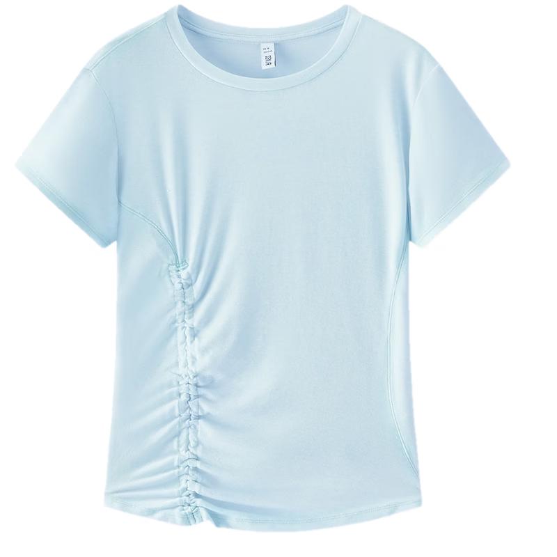 Semir Women's Slim Fit Drawstring Ruched Short-Sleeve T-Shirt