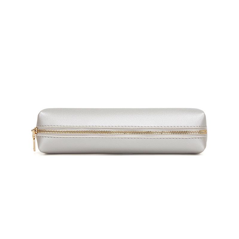 Korean Style Retro Unisex PU Leather Pencil Case for Students