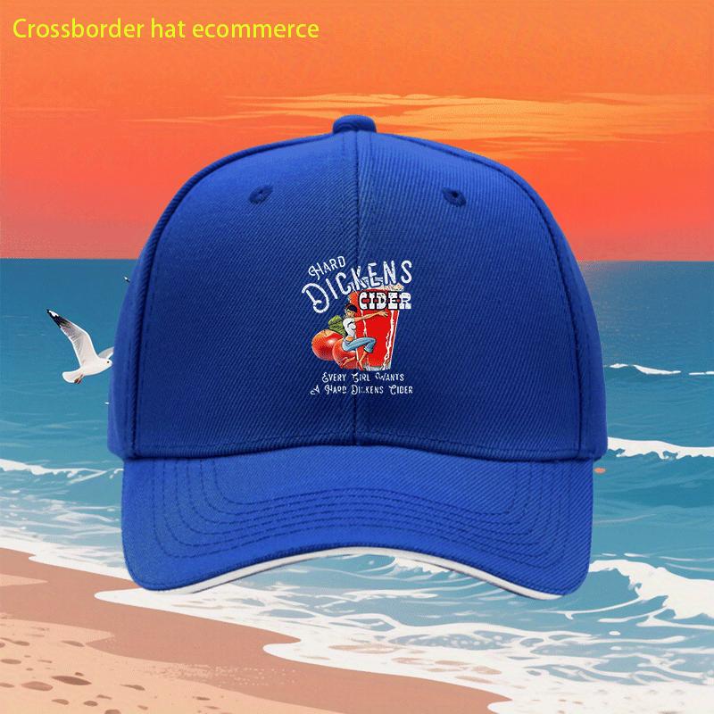 Hard Dickens Cider Funny Print Baseball Cap Breathable Adjustable Snapback Hat Casual Outdoor Headwear